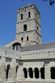 Porticoes Prints: Cloister, Romanesque former Benedictine abbey church Eglise Saint-Trophime