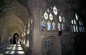 Windows Prints: Cloisters at Gloucester Cathedral, Gloucester, England
