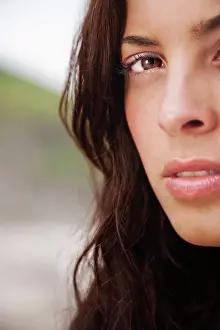 Coast Prints: Close up of Hispanic woman's face