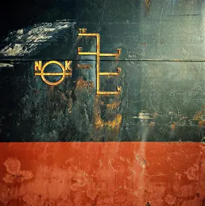 Industry Prints: Close up of Plimsoll Mark on side of ship