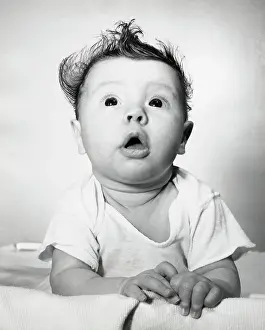 Baby Clothing Prints: Close-up of a baby boy