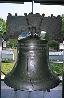 National Landmark Prints: Close-up of a bell, Liberty Bell, Philadelphia, Pennsylvania, USA