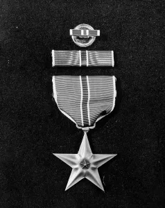 Achievement Prints: Close-up of a Bronze Star Medal of, US Military