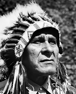 65 70 Years Prints: Close-up of a Cherokee man
