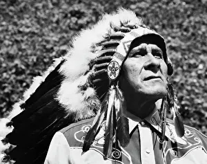 65 70 Years Prints: Close-up of a Cherokee man