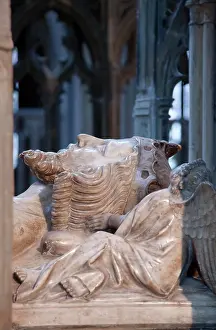 Gloucestershire Prints: Close_up of effigy on tomb of King Edward II