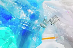Crisis Prints: Close-up of heap of plastic bags and bottles