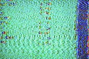 Close-up of television static