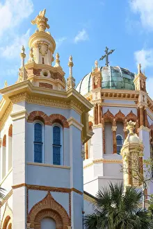 Parish Prints: Close-up view of the basilica and gables of the Cathedral Basilica of St. Augustine