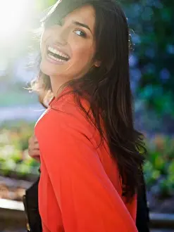 Handbag Prints: Close-up of a young woman laughing, Milan, Italy