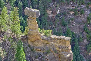 Boulders Prints: Closeup of a rock formation at Grand Canyon Arizona called Thor's Hammer