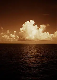 Solitary Prints: Clouds Above the Ocean