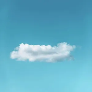 Cumulus Prints: Alone clound on the blue sky
