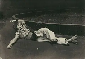 Circus Prints: Clown relaxing in circus