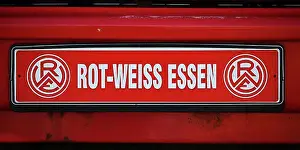 Society Prints: Club logo of the football club Rot-Weiss-Essen on a car sign