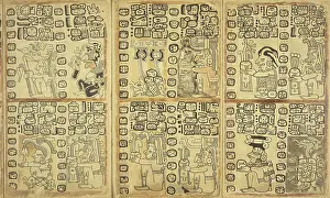Manuscript Prints: Codex Cortesiano Codice Maya Denominado Cortesiano Mexican Art Newberry Library, Chicago