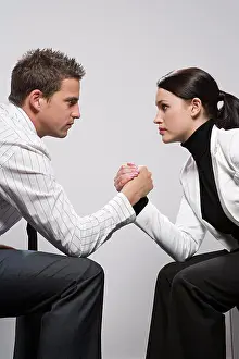 Expressive Prints: Two colleagues arm wrestling