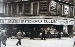 Barcelona Prints: Collective food and general store in Barcelona owned by the CNT-FAI during the Spanish civil war