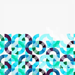 Graphic Prints: Colorful rings on grey background