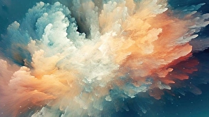 Swirl Prints: Colorful smoke cloud flowing in artistic abstract art background. Picturesque