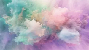 Swirl Prints: Colorful smoke cloud flowing in artistic abstract art background. Picturesque