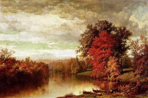 Time Of Day Prints: Colors of Fall. William Mason Brown (1828-1898). Oil on canvas. 59 x 87cm