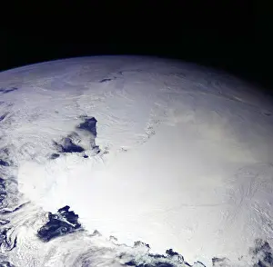 Global Warming Prints: colour picture of Antarctica is one part of a mosaic of pictures covering the entire Antarctic continent taken during