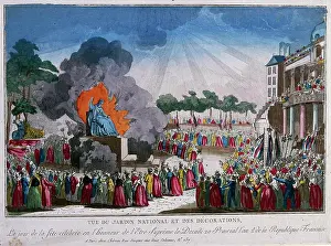 Decorations Prints: Coloured illustration entitled The View of the National Garden