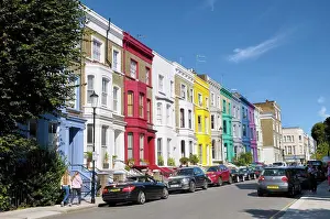 Property Prints: Colourful terraced houses in London's famous Notting Hill