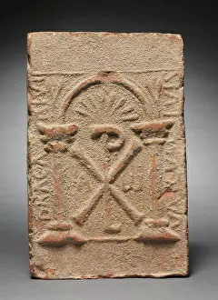 Tomb Prints: Columbarium Tomb Plaque with the Monogram of Christ