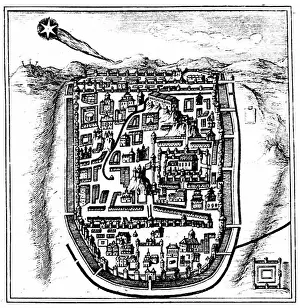 Capital Cities Prints: Comet of 66 AD (Halley) over Jerusalem