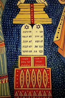 New York State Prints: The ten commandments. Table de la Loi