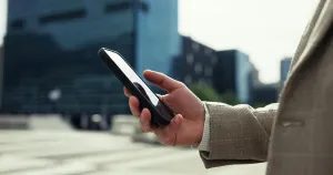 Networking Prints: Communication, outdoor and hand with smartphone