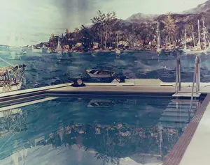 Bernard Prints: Completed White House Pool mural