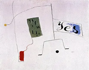 Letter Prints: Composition by Joan Miro, 1927, 1893-1983, Russia, Moscow, Pushkin Museum of Fine Arts