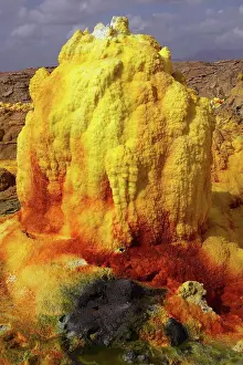 Ethiopia Prints: Concretions colored by sulfur Volcano Dallol Ethiopia