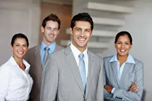 Problem Solving Prints: Confidence, group and portrait of business people in office for corporate career and supply chain or project management