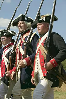 Virginia Prints: Continentals on the march in re-enactment of Attack on Redoubts 9 & 10