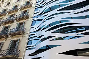 Balcony Prints: Contrast between old classic and new modern architecture
