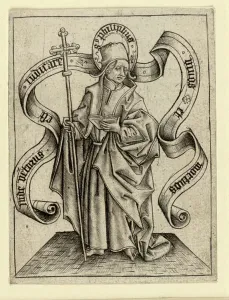 Philip Prints: Copper engraving from 1450-1475 by Meister der Berliner Passion depicting Saint Philip