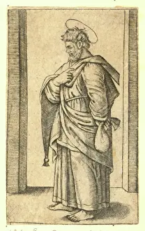 Panel Prints: This copper engraving from 1510-1527 depicts Saint Matthew