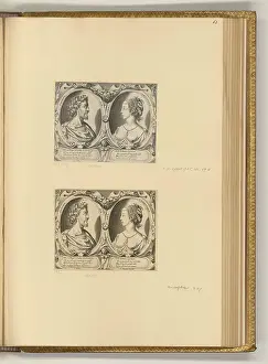 Expressions Prints: Copper engraving by Claude Mellan from 1620-1688 depicting Pierre de Ronsard and his mistress Cassandre