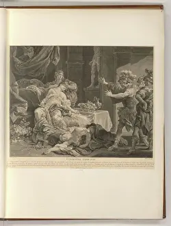 Copper Prints: Copper engraving and etching by Pierre François Basan depicting Cleopatra