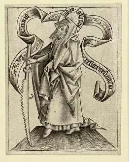 Expressive Prints: Copper engraving of Judas Thaddäus by Meister der Berliner Passion