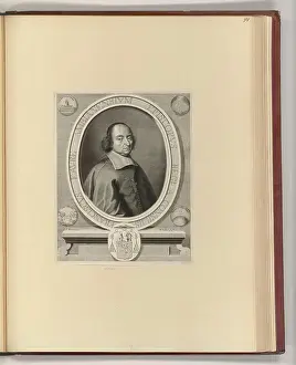Features Prints: Copper engraving by Pierre Landry from 1664 depicting Francis Faure