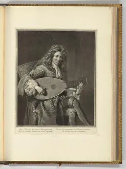Composition Prints: Copper engraving portrait of Charles Mouton by Gerard Edelinck