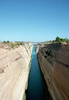 Canal Prints: The Corinth Canal. Connects the Gulf of Corinth with the Sanoric Gulf in the Aegean Sea