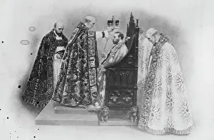 King Of The United Kingdom Prints: Coronation - The Crowning of the King George V by the Archbishop of Canterbury