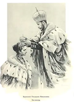 Vertical Image Prints: Coronation of Emperor Nicholas II and his wife, Empress Alexandra Feodorovna