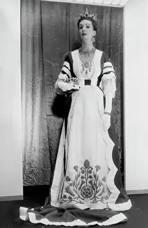 Royal Prints: Coronation Glamour -- This lovely Coronation robe - a copy of a Viscountess's robe - was shown in the Spring